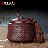 宜兴紫砂茶叶罐 陶瓷密封罐大号普洱茶 醒茶罐半手工茶叶罐 茶缸