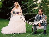 婚庆复古牌心形拉花生日结婚礼派对拉旗创意吊饰装饰婚纱摄影道具