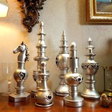 欧式复古国际象棋摆件一套美式乡村客厅玄关电视柜摆设礼品