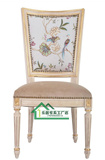 新古典餐椅大师设计欧式美式实木布艺餐椅休闲餐椅洽谈椅 可定制
