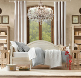 出口外贸实木双人沙发床 欧式实木古典仿古白 沙发床 公主床