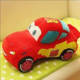 汽车总动员麦昆毛绒玩具靠垫抱枕红色小汽车儿童礼物活动礼品婚庆