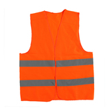 促销橙色灰条环卫工地 安全反光马夹背心防护工作服 交通背心马甲