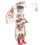 外贸原单儿童雨衣小学生雨衣带书包位韩国时尚大女童公主雨披雨具