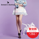 【聚】bread n butter钉珠印花半身裙 清纯甜美短裙伞裙女