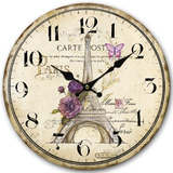 田园家居墙面装饰钟表 创意欧式复古个性客厅壁饰挂钟秒针装饰品