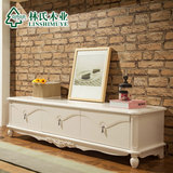 林氏木业韩式田园电视柜创意卧室客厅可伸缩矮柜小户型家具BD1M