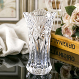 插花花器创意透明水晶玻璃花瓶大号 客厅餐桌装饰摆件富贵竹鲜花