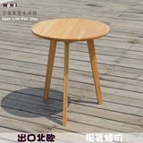 咖啡厅实木圆桌简约小餐桌橡木圆形茶桌子小户型原木色休闲咖啡桌