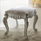 雅代罗 欧式美式简约现代实木雕花脚凳换鞋凳梳妆凳方凳床尾凳