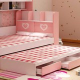儿童床上下双层床男孩女公主床高低床子母组合床多功能床套房家具