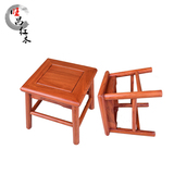 红木小方凳非洲花梨木凳子原木换鞋凳新古典中式家具