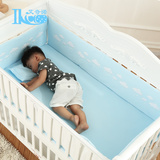 艾奇诺婴儿床上用品套件婴儿床品床围纯棉宝宝床围套装定制可拆洗