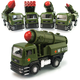 伶俐宝火箭炮导弹发射车军事反导车模型合金声光回力儿童礼品玩具