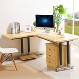 简约转角电脑桌办公桌现代拐角钢木家用写字台书桌台式桌创意定制