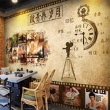 3D致青春岁月复古餐厅KTV客厅壁纸电影明星海报背景墙纸壁画怀旧