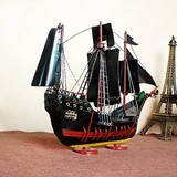 经典40cm黑珍珠海盗帆船模型摆件铁手工艺品家装饰品开业送人礼物