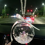 2016新款汽车车内品圣诞天使水晶球挂件汽车挂饰风铃铛挂件礼物
