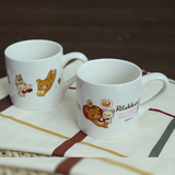 轻松熊创意陶瓷杯子 小容量马克杯咖啡杯可爱水杯 儿童卡通水杯子