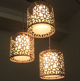 欧式田园创意个性铁艺单头吊灯北欧现代简约吧台饭厅三头餐厅灯具
