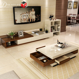 客厅家具组合套装 可伸缩储物电视柜 茶几电视柜组合 成套家具