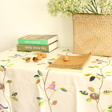 美式田园地中海花鸟桌布布艺 盖布台布 餐桌布 可定制定做