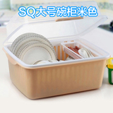 置物架放碗碟筷沥水架盘子餐具收纳盒包邮超大号塑料碗柜带盖厨房