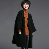 秋季韩版粗毛线大款针织开衫冬款女式中长款宽松大码加厚毛衣外套
