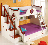 美式儿童城堡床高低床子母床 公主床上下床双层床1.5米实木床定制