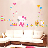 儿童宝宝卧室幼儿园宿舍寝室装饰布置贴画卡通可爱kitty猫墙贴纸