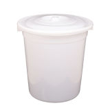 圆形塑料垃圾桶加厚工业蓄水桶大号楼层小区餐厅垃圾筒白色 小