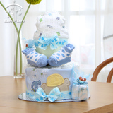 韩国代购满月礼品婴儿礼盒初生新生儿百日宴送礼创意尿布蛋糕套装