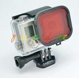 gopro相机配件 hero4 hero3+ 红色潜水滤镜 UV保护镜 潜水配件