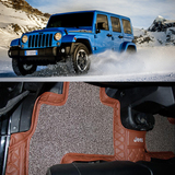 2015新款吉普牧马人脚垫 jeep牧马人四门两门专用全包围皮革丝圈
