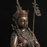 见解脱藏传藏密可装藏尼泊尔款莲花生大士纯铜佛像（高九寸）