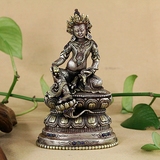 独家精品！尼泊尔佛像，纯手工纯银，黄财神-15cm