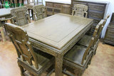 鸡翅木餐桌 红木餐桌椅组合 实木长方形餐台 饭桌 古典家具直销