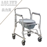 奥力克多功能带轮移动折叠坐便椅 老人马桶椅残疾人坐便器老人