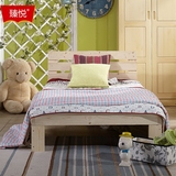实木双人床1.8米松木床1.5米儿童床1.2米单人床简易出租屋特价床
