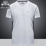AFS/JEEP男士圆领短袖T恤夏季青年运动打底汗衫中年宽松大码体恤
