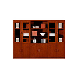 鑫鑫家具 实木油漆贴木皮文件柜 组合式书柜 油漆书柜落地文件柜