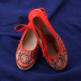 秀禾服鞋龙凤褂绣花鞋布鞋新娘古装婚鞋子民族风红色刺绣中式的鞋