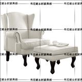 新古典风格单人沙发椅 欧式时尚老虎椅 书房休闲会所 咖啡厅单人