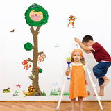 卡通动漫大树身高贴 幼儿园可移除墙壁贴画卧室客厅儿童房身高贴