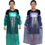 包邮韩版时尚防油防水围裙 厨房家居透明胶长款工作服PVC定制袖套