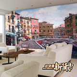 地中海油画风景电视背景墙床背景沙发墙客厅餐厅卧室墙布大型壁画