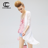 COCOBELLA 2016夏新品欧美范中长款七分袖纯色女空调针织开衫YN49