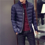香港代购冬装新款羽绒服男士加厚短款白鸭绒青少年韩版修身款外套