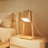 卧室床头灯创意宜家北欧装饰桌灯客厅书房护眼灯实木日式木质台灯