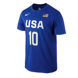 Nike耐克2016秋季男子美国队篮球针织短袖t恤 768822-460-102
